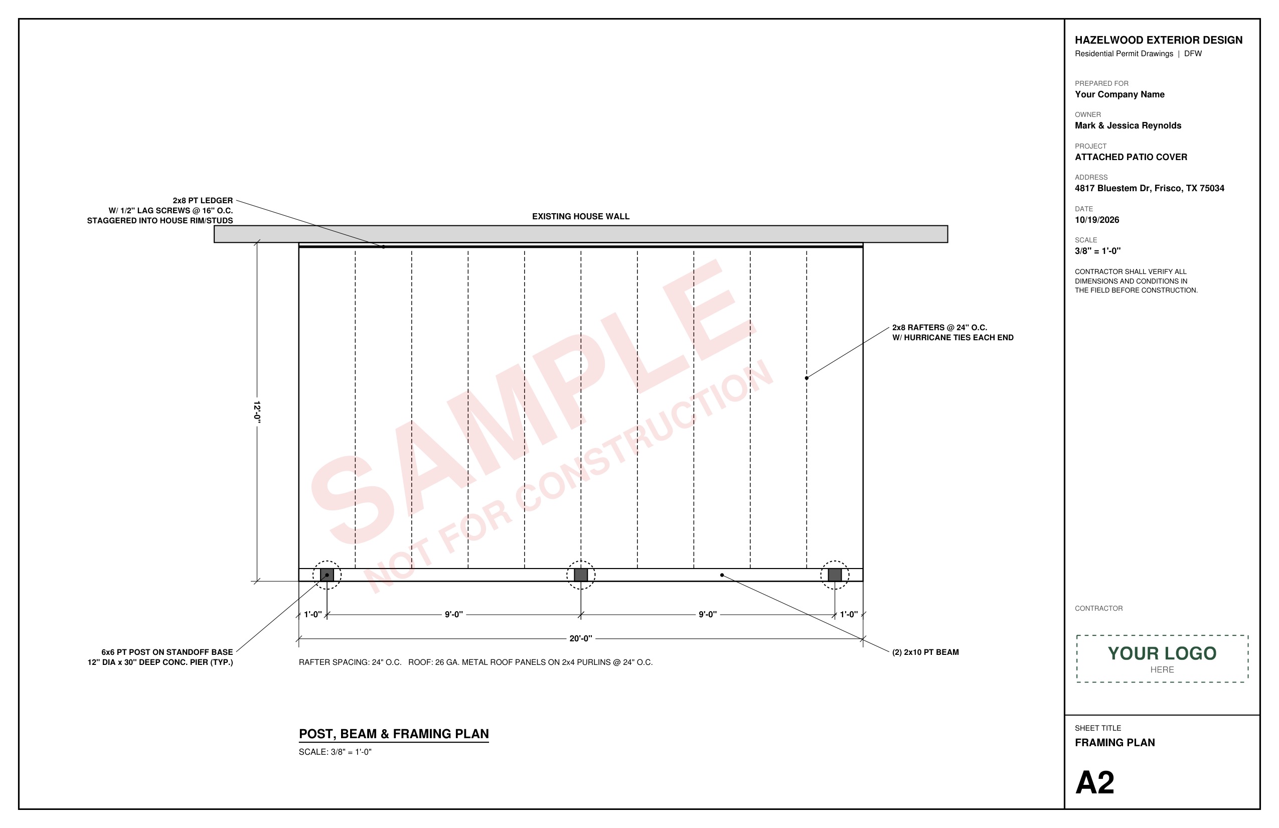 Sample framing plan